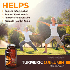 Closeup of OmniBiotics turmeric capsules for daily use