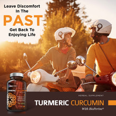 OmniBiotics turmeric ingredients panel noting non-GMO and allergen-friendly design