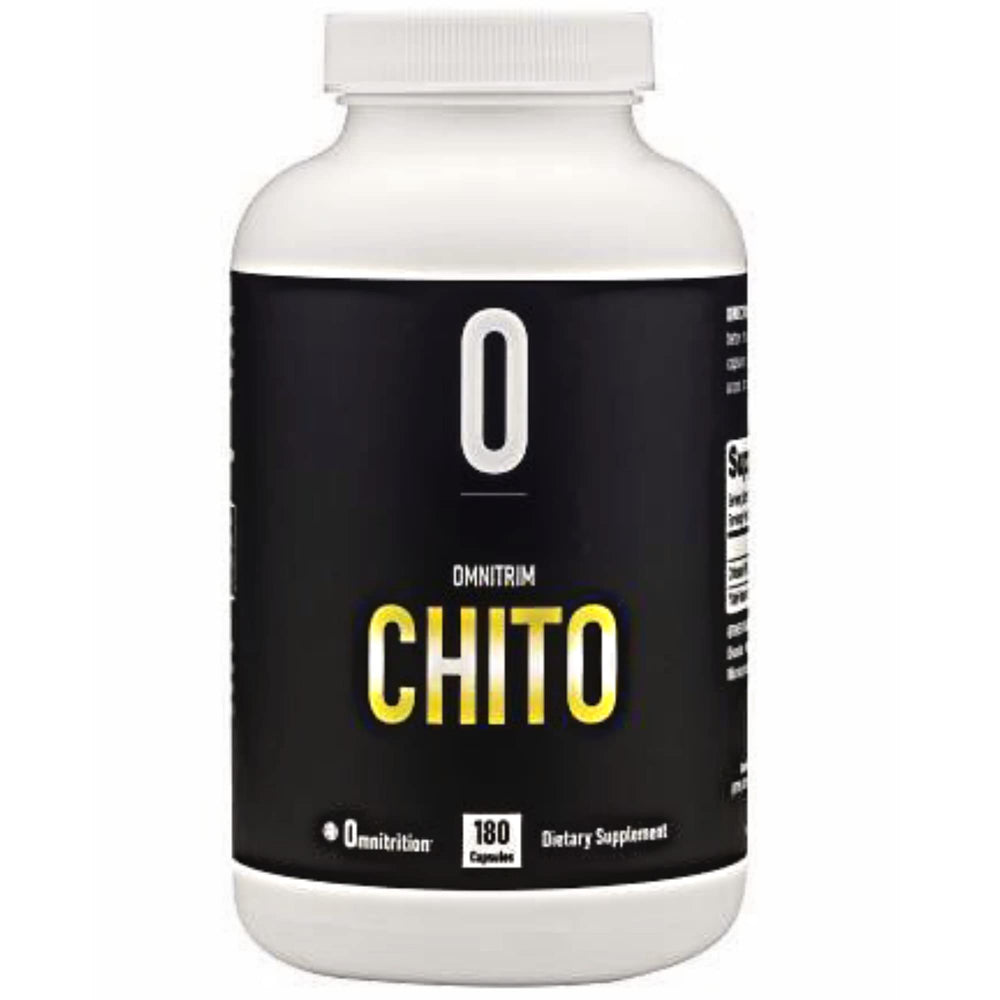OmniTRIM Chito bottle front for fat-absorption planning with meals