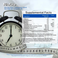 Omnitrition Nite Lite dissolves in water for a simple pre-bed ritual.