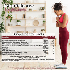 Fiber-base formula visible in OmniTrim Extra Enhancer packaging.