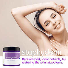 OmNutra Staphyderm application on skin demonstrates easy daily care