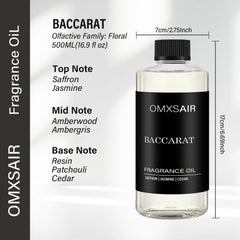 omxsair Baccarat diffuser oil pour shows easy fragrance release.