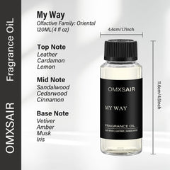 omxsair My Way Diffuser Oil cap closeup highlighting elegant packaging.