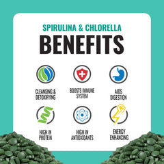 On Target Living organic spirulina-chlorella label highlighting USDA Organic.