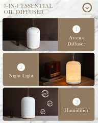 Onaboviva ultrasonic diffuser operates quietly for focus or relaxation