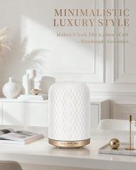 Onaboviva diffuser shows warm ambient light setting for cozy atmosphere.
