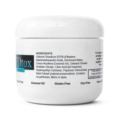 EZDtox Cream on inner wrist, demonstrating topical detox ritual.