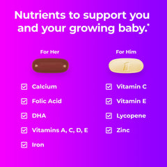 One A Day Men's Pre-Conception tablets showcase antioxidant-rich nutrients.