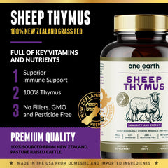 One Earth Health NZ pasture-grazed thymus, showcasing high-quality sourcing for herbal support.