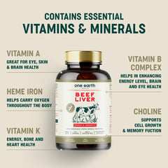 One Earth Health liver capsules from pasture-raised cattle for keto and paleo diets