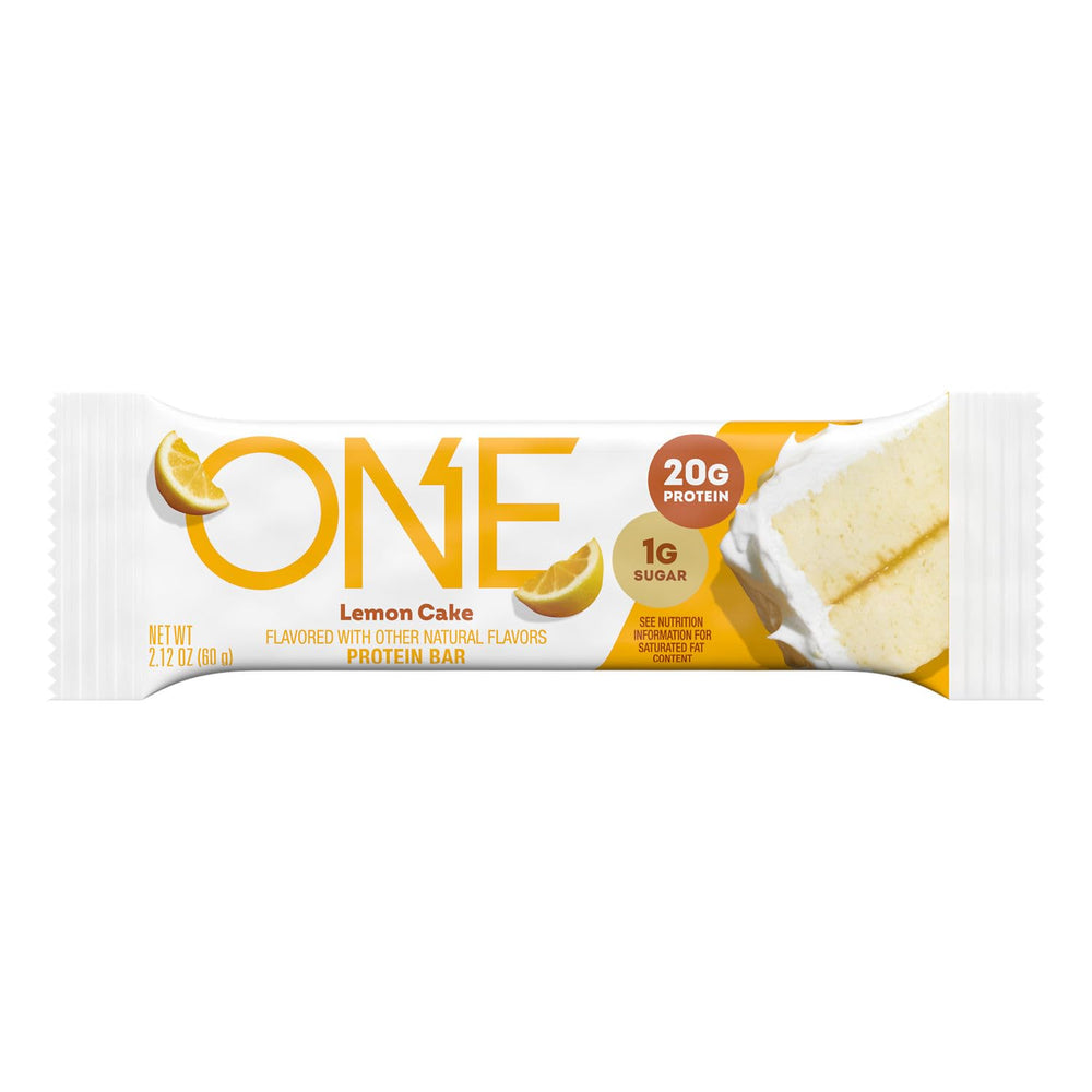 Cold-pack shipping icon beside ONE Lemon Cake bar for summer deliveries.