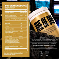 ONE OF ONE Loaded Pre-Workout Pink Burst shaker during training session.