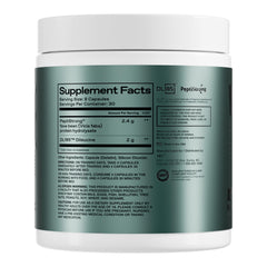 Closeup of label emphasizes science-backed ingredients for recovery potential