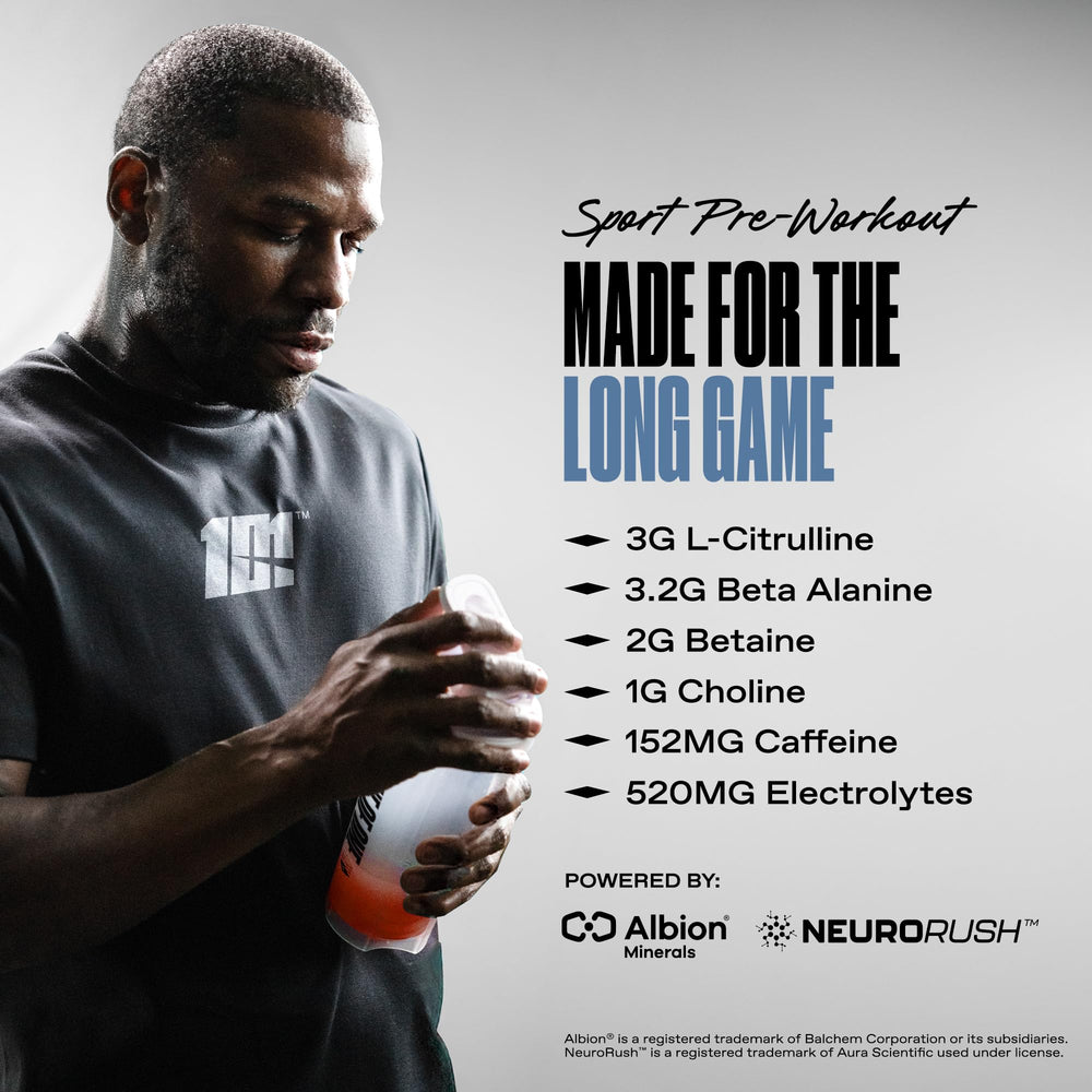 Athlete training scene featuring ONE OF ONE Sport Pre-Workout