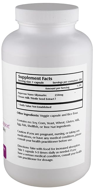 One Planet Nutrition 250 mg capsule close-up emphasizing compact, potent milk thistle intake.
