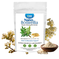 One Planet Nutrition Nano Boswellia powder bottle for brain health support.