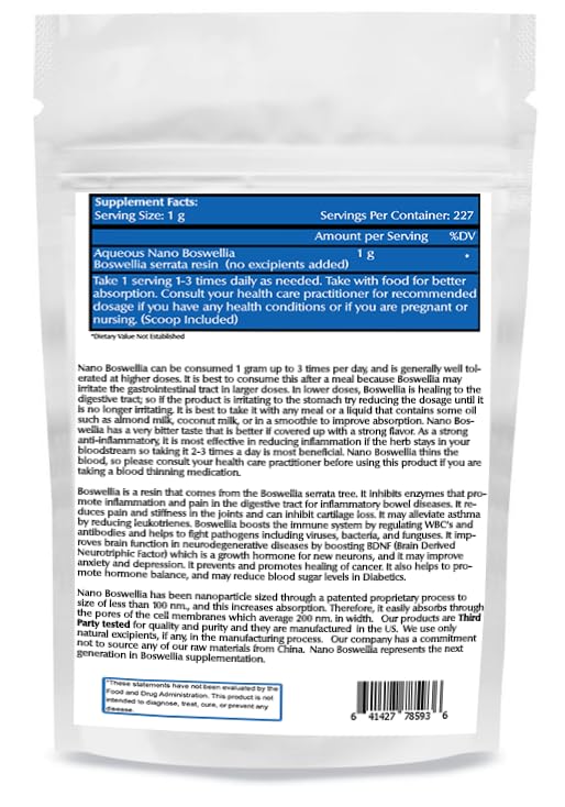 One Planet Nutrition Nano Boswellia measuring scoop for easy dosing.