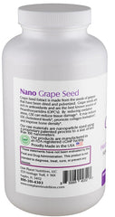 One Planet Nutrition Nano Grape Seed Extract label confirms vegan, gluten-free, and non-GMO credentials.