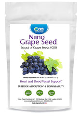 One Planet Nutrition Nano Grape Seed Powder in bag for easy daily dosing.