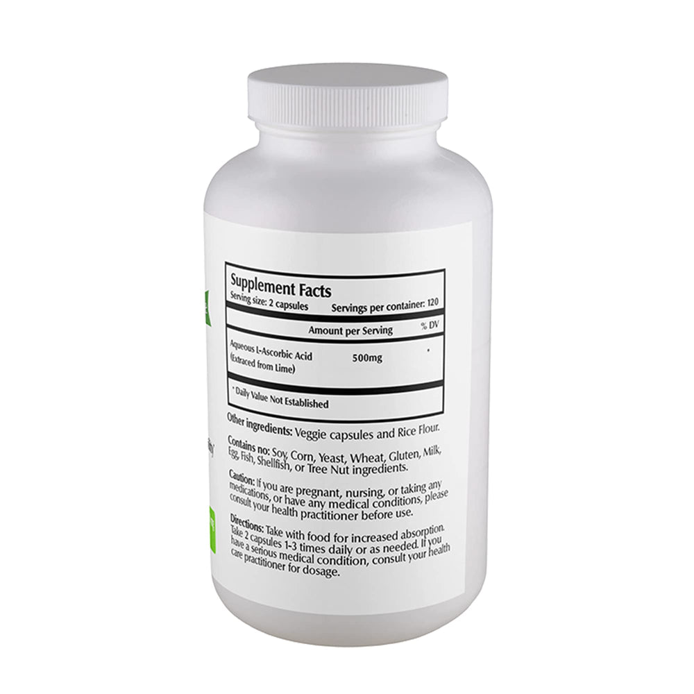 One Planet Nutrition nano Vitamin C capsules closeup shows tiny, efficient capsules.