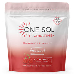 One Sol Creatine for Women bottle shown; supports quick energy for training