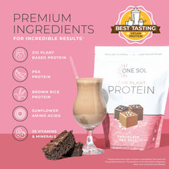 One Sol Lean Chocolate Sea Salt shake in glass showcases flavor and satisfaction.