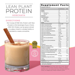 One Sol Lean Horchata scoop shows convenient plant-based protein