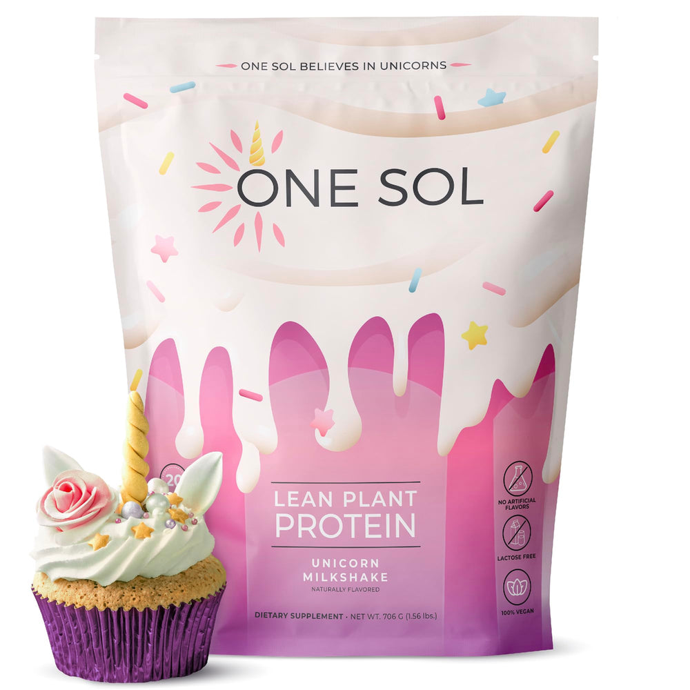 One Sol Lean Protein tub, premium plant-based formula for post-workout fueling.