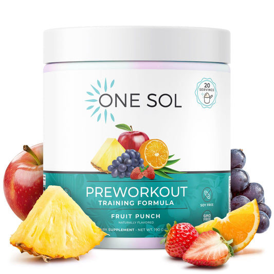 One Sol pre-workout for women pump image showing enhanced blood flow for workouts