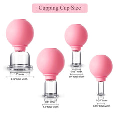 ONECUPPTOP 4-Size Plexi Glass Cupping Set packaging highlights durable, reusable cups.