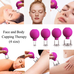 ONECUPPTOP cupping on cheek demonstrates lift and relaxation.