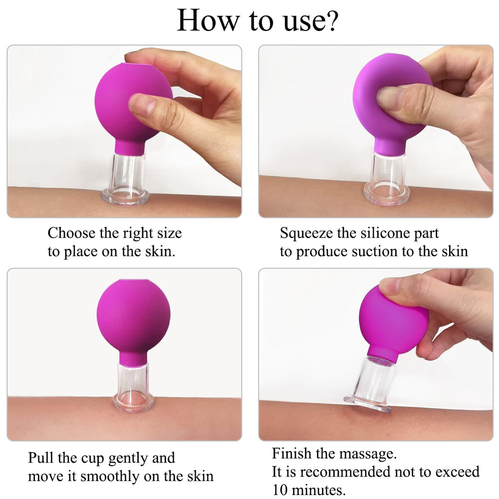 ONECUPPTOP four-size set showing sizes for eyes, face, and body for targeted treatment.