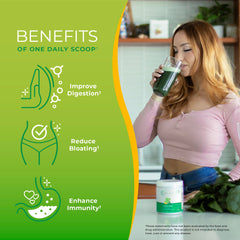 One Sol Greens label emphasizes vegan, clean formula and non-GMO ingredients for trust.
