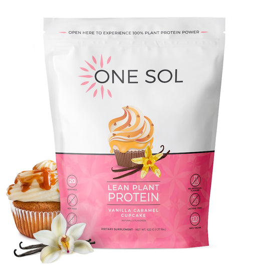 One Sol Lean Plant Protein bottle pour for a quick protein boost after a workout.