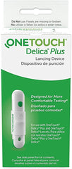 OneTouch Delica Plus lancing device front view for smooth, comfortable testing