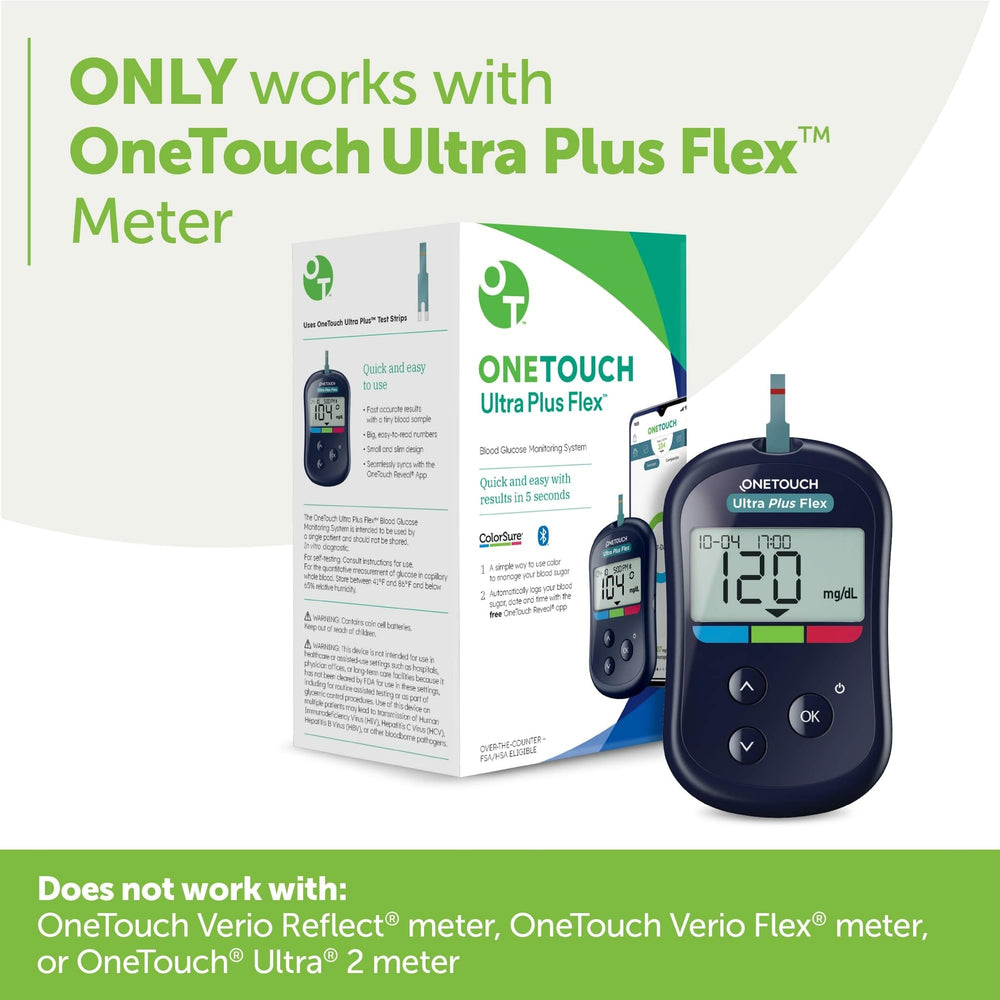 OneTouch Ultra Plus Flex compatibility with compatible meters.