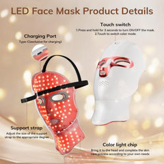ONLUKY cordless design red light therapy mask enables unrestricted use.