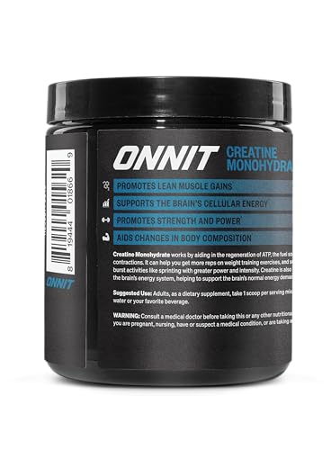 Scoop of ONNIT Creatine Monohydrate powder for mixing