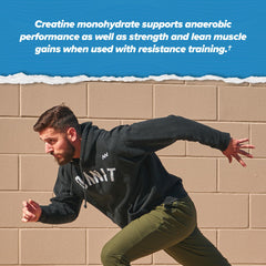 Shaker bottle with ONNIT Creatine Monohydrate mixed for a workout