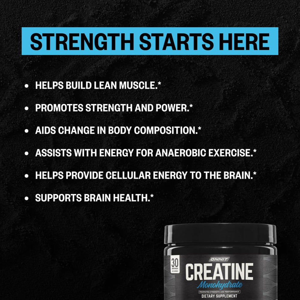 ONNIT Creatine powder dispensing action close-up