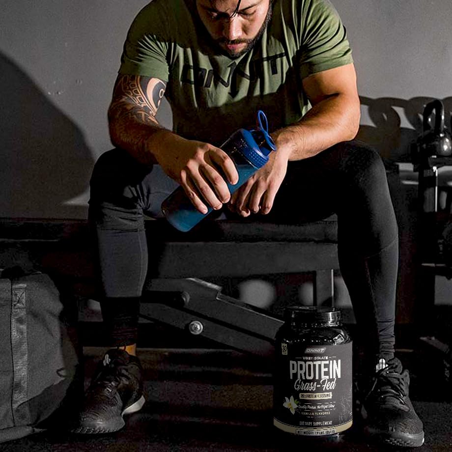ONNIT Vanilla serving cup ready for post-workout recovery