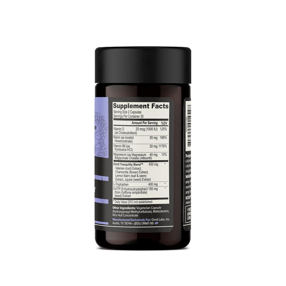 ONNIT New Mood label closeup highlights non-GMO transparency and key ingredients.
