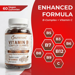 O NUTRITIONS daily gummy shown with glass of water for routine use.