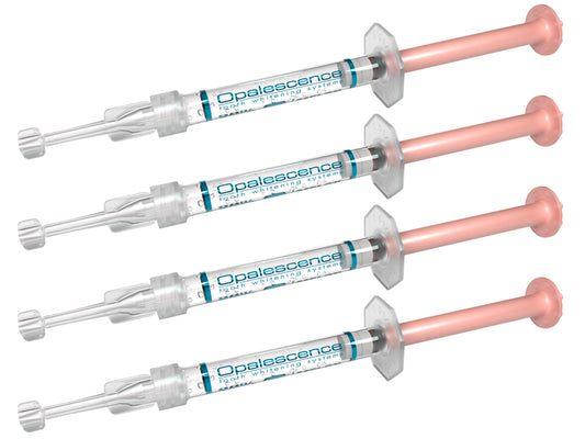 Opalescence 10% gel syringes refill front view for at-home whitening convenience