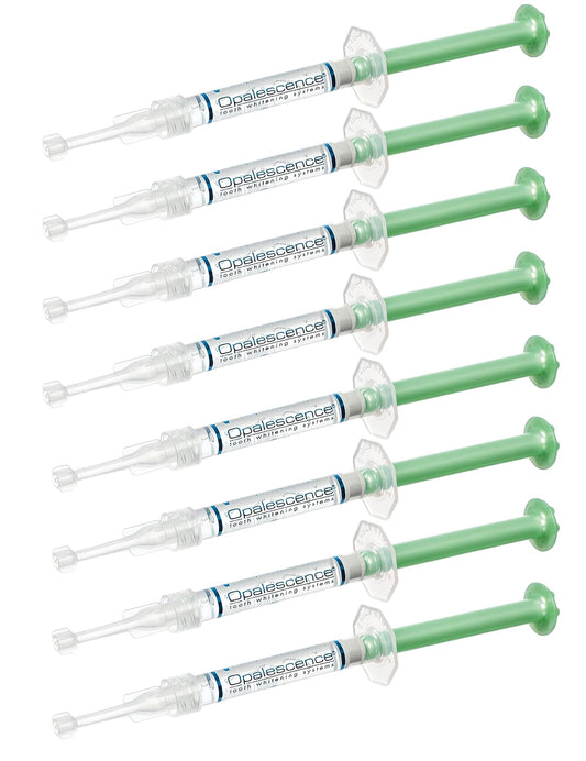 Opalescence 15% gel syringe pack displayed for at-home whitening convenience