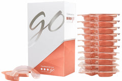 Opalescence Go 10% Melon trays ready for on-the-go whitening.