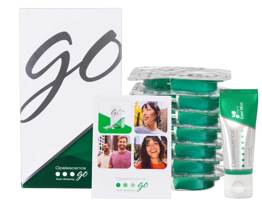 Opalescence GO 15 USA-made branding on packaging.