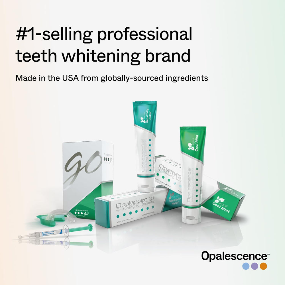 Opalescence Go packaging with dentist-trusted brand heritage for confidence.