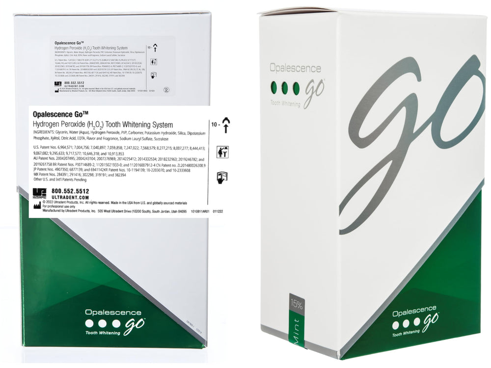 Opalescence Go made in USA label on packaging